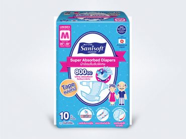 sanisoft แซนนิซอฟท์ ผ้าอ้อมผู้ใหญ่ แบบเทป Sanisoft Super Absorbed Diapers Tape M 10ps