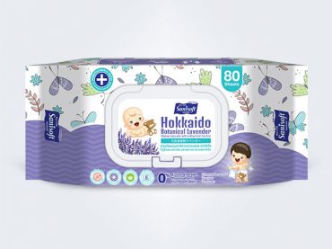 sanisoft แซนนิซอฟท์ ผ้าเปียก wipes Baby Wipes Lavender 80ps