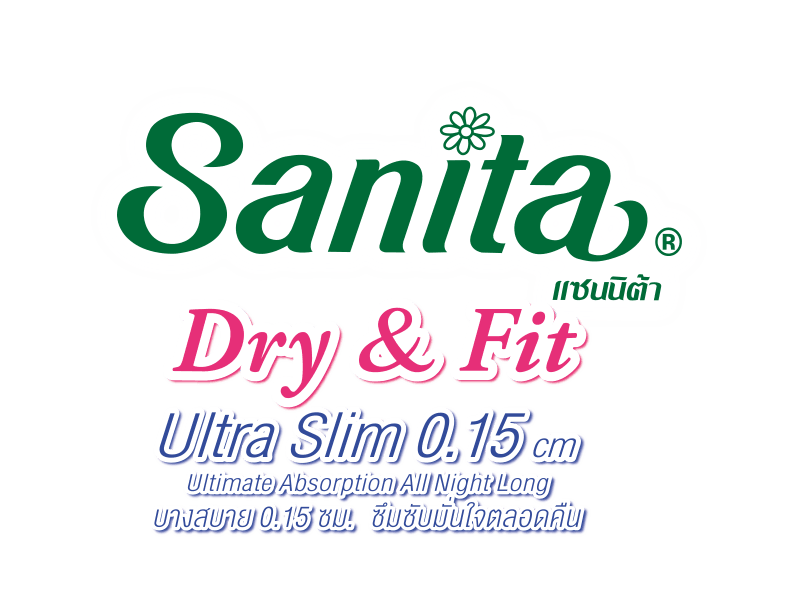 night-06_Dry&Fit-UltraSlim0.15cm-29cm-7ps_02 sanita แซนนิต้า sanitary pads ผ้าอนามัย night Dry&Fit Ultra Slim 0.15cm 29cm 7ps