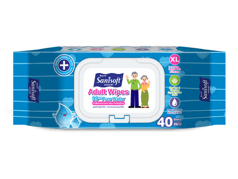 Sanisoft Adult Wipes 99 Pure Water