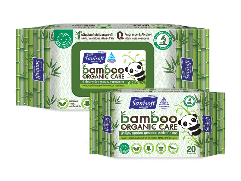 Sanisoft Baby Wipes Bamboo Organic Care